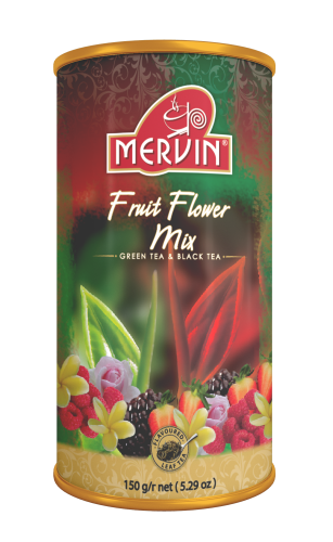 Mieszana herbata liściasta zielono-czarna Mervin Fruit Flower Mix 150g