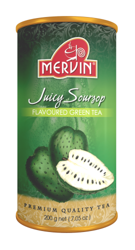 Zielona herbata liściasta o smaku gravioli Mervin Juicy Soursop 200g