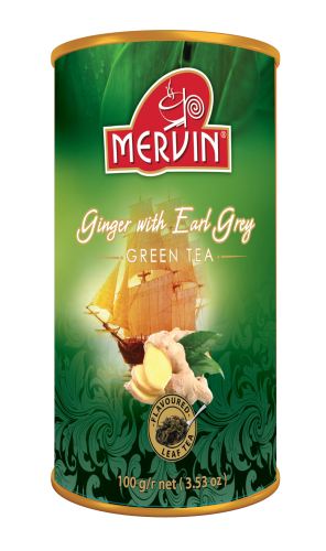 Zielona herbata liściasta earl grey z imbirem Mervin Ginger Earl Grey 100g