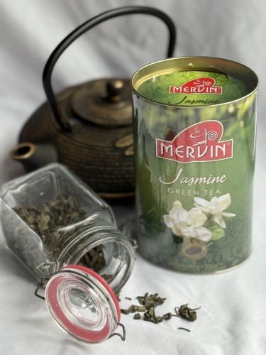 Zielona herbata liściasta z jaśminem Mervin Jasmine 100g