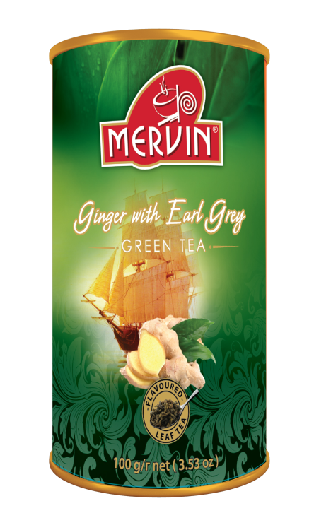 Zielona herbata liściasta earl grey z imbirem Mervin Ginger Earl Grey 100g